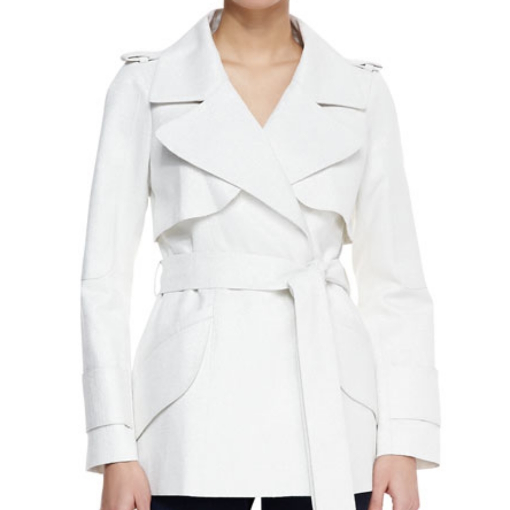 🌹Yoana Baraschi Short Trench Coat, Crystal White